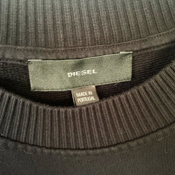 Diesel cotton zip-shoulder dress - black - gold zipper - pockets - midlenght - Picture 2 of 7